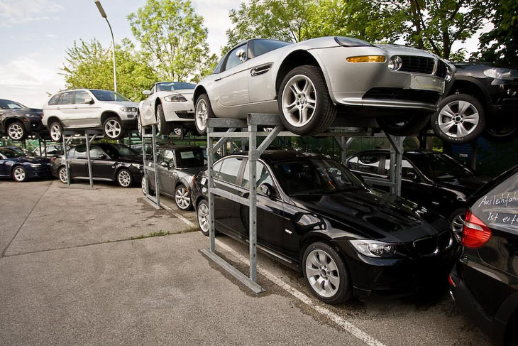 BMW utilization centre parking lot