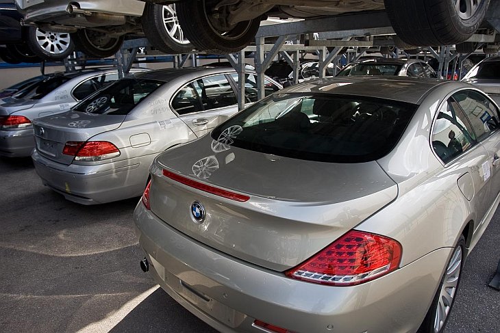 BMW utilization centre parking lot