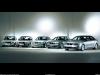BMW 5 series, from the left: E12, E28, E34, E39, E60 BMW 5 series, from the left: E12, E28, E34, E39, E60