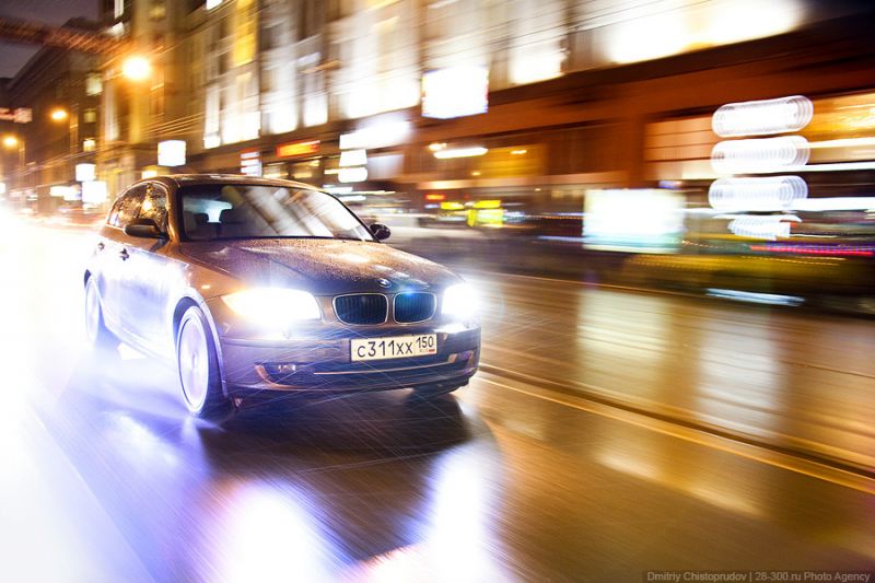 BMW 123d night photos