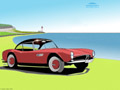 BMW 507 standing on the beach
